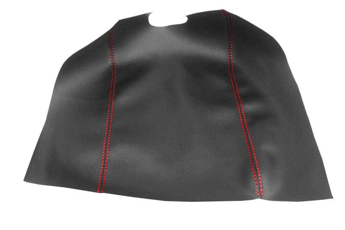 Leather Console Lid Armrest Cover for Ford F150 Raptor (2015–2020) Red Stitch