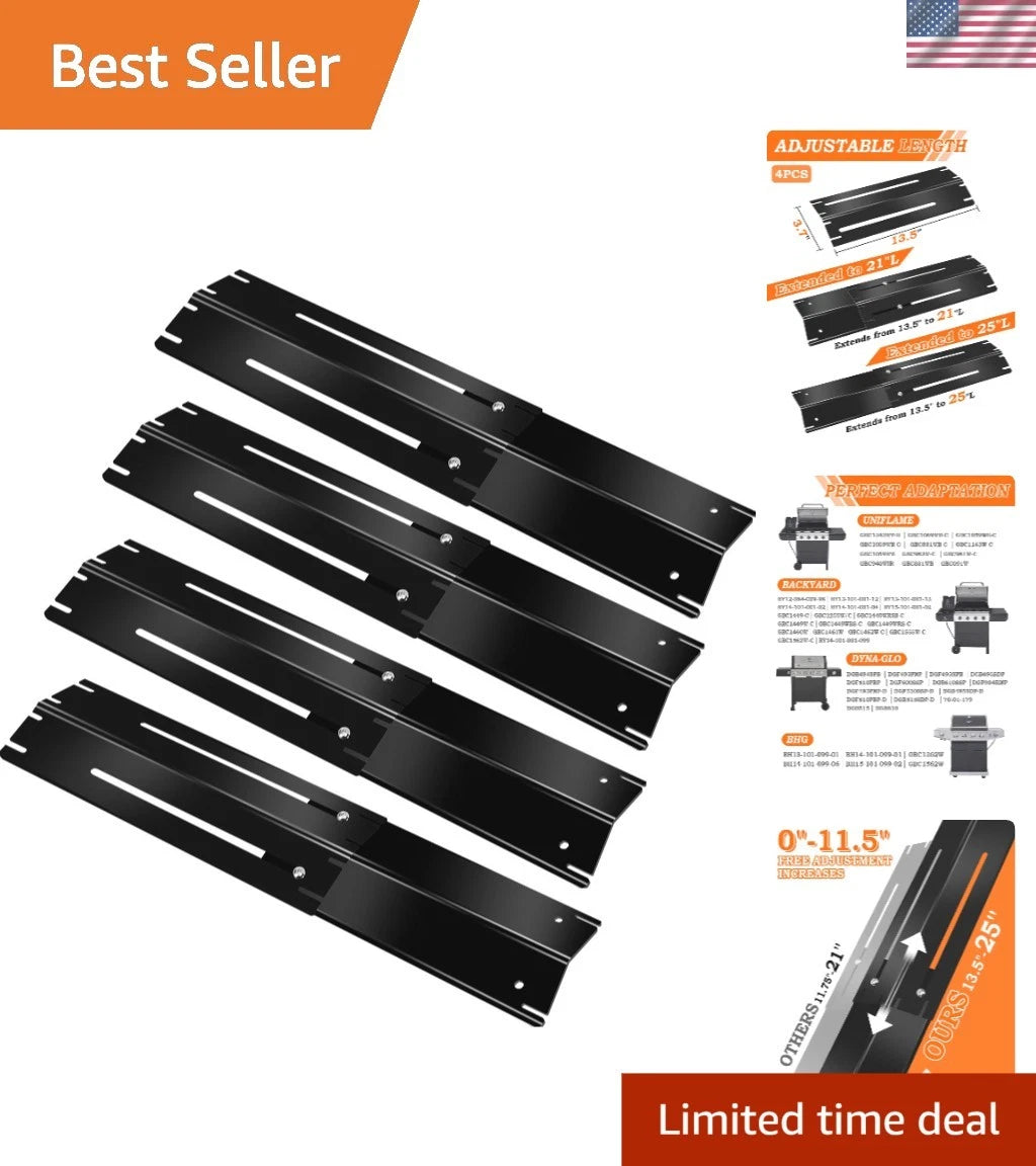 4-Piece Adjustable Grill Heat Plates for Charbroil (13.5-25 Inch)