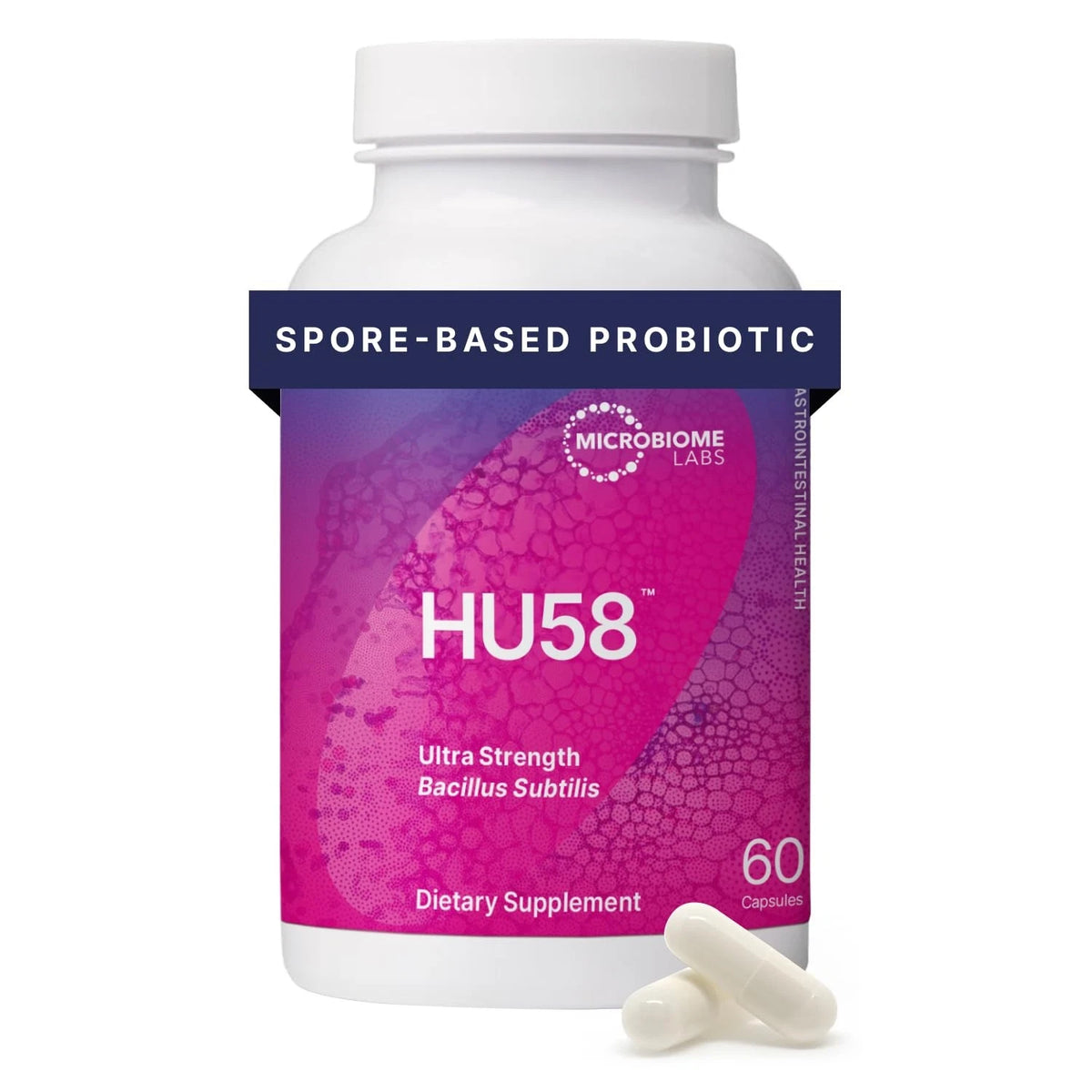 Microbiome Labs HU58 Probiotics for Gut Health (60 Count)