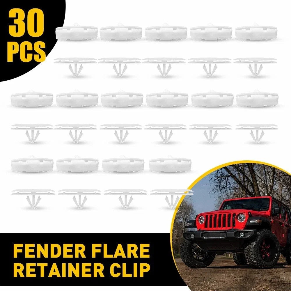 30Pcs Fender Flare Retainer Clips for Jeep Wrangler JL 2018–2020 Gladiator 2020