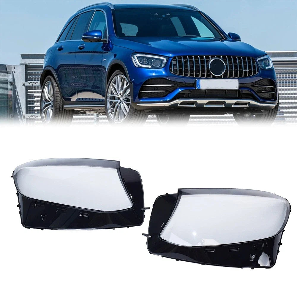 Set of 2 Headlight Lens Covers for Mercedes Benz GLC Class W253 (2016–2019)