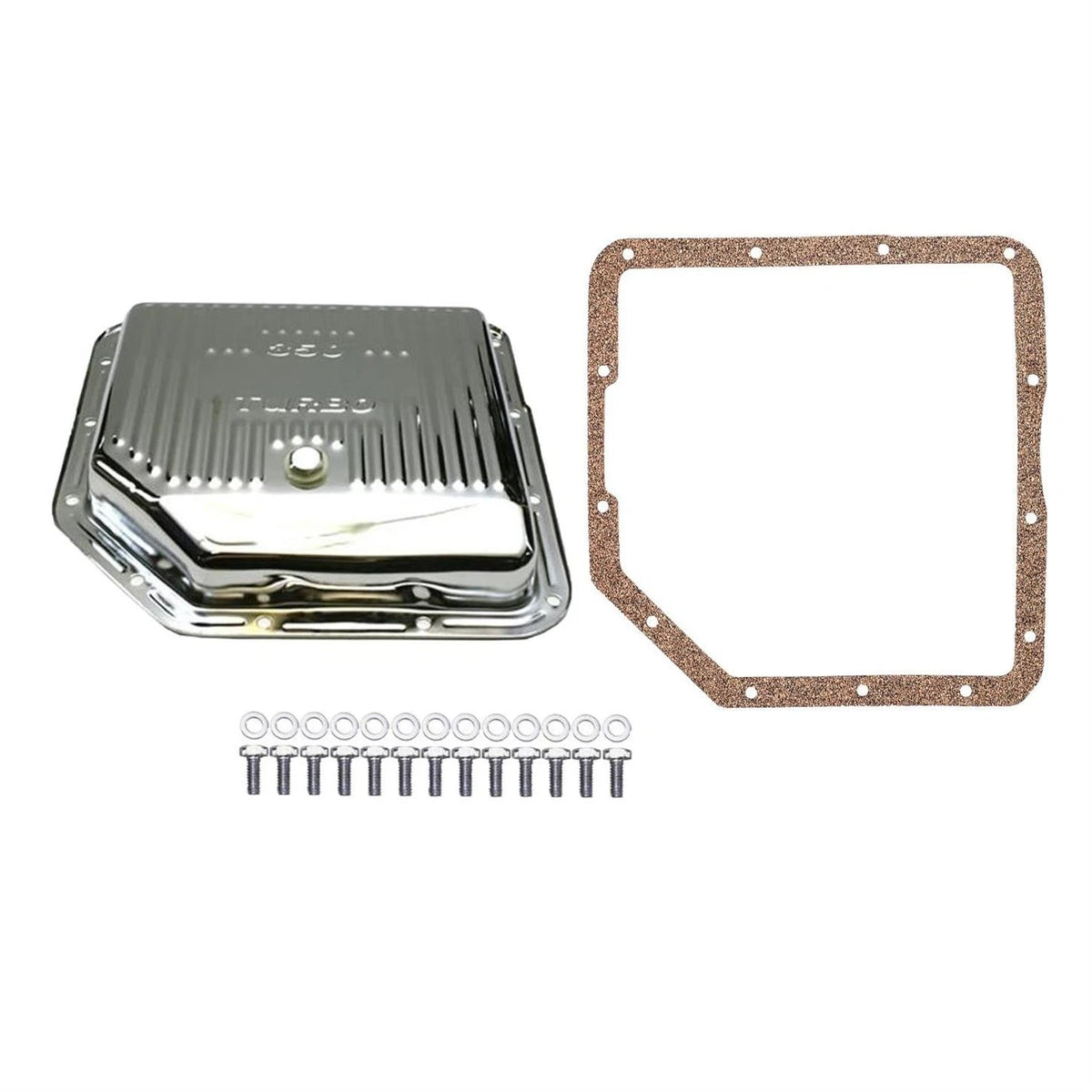 Speedway TH350 Chrome Transmission Pan Kit for TH350 (1969–1982) 9108357