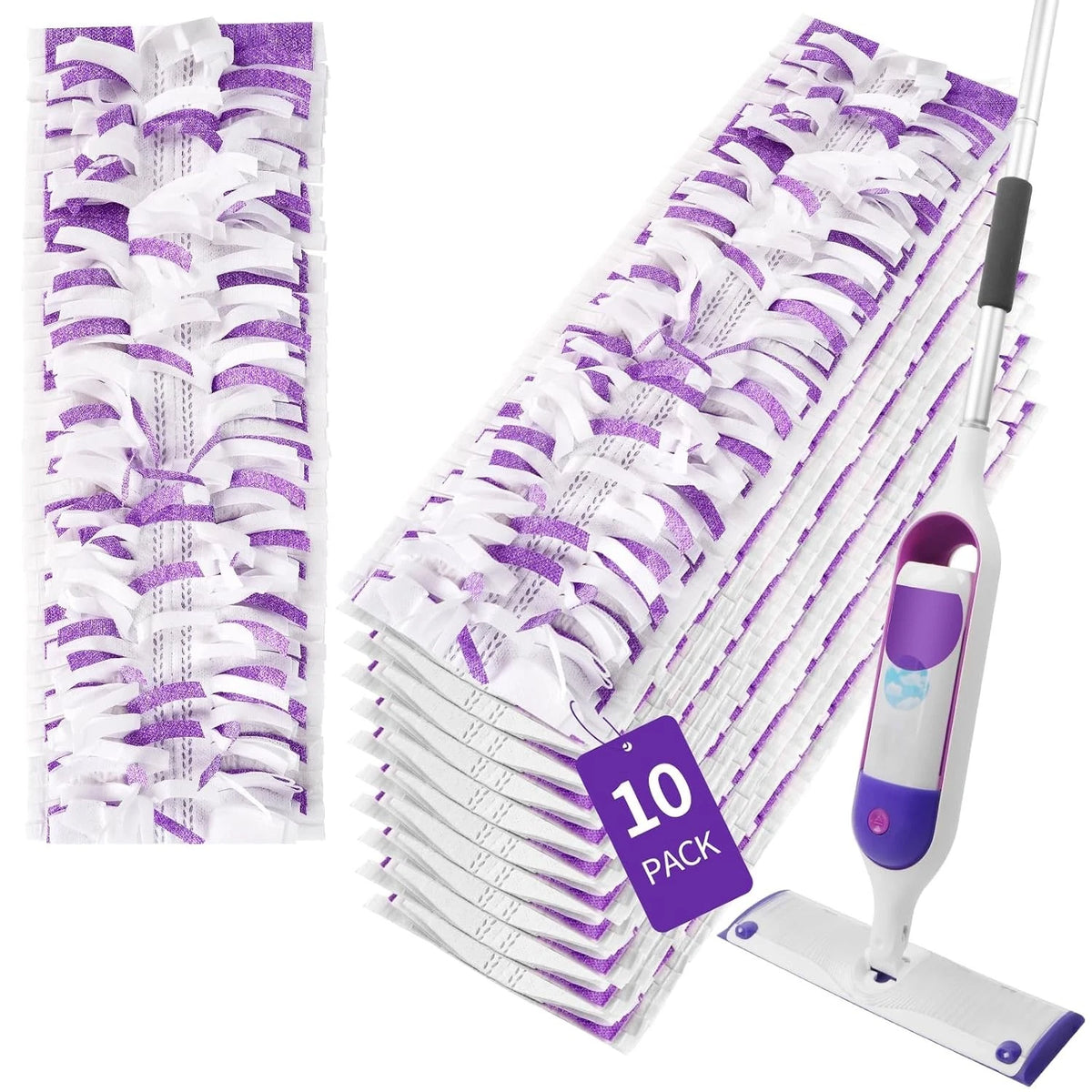 10 Pack Disposable Power Mop Pads for Swiffer Power Mop