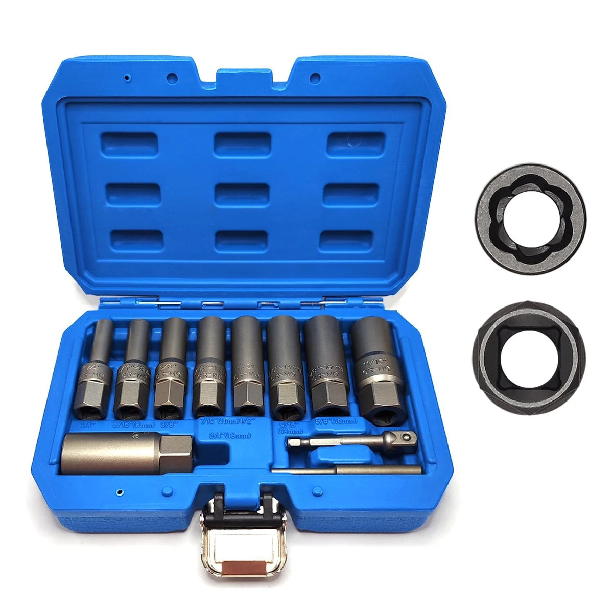 11PCS Spiral Type Deep Extractor Set for Lug Nut