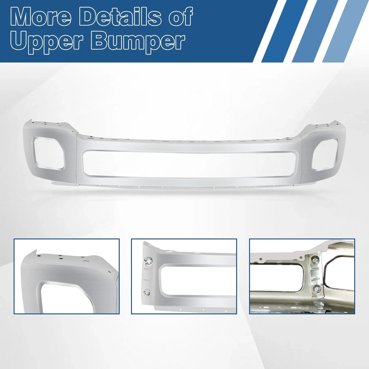 Chrome Steel Front Bumper Face Bar for Ford F-250 F-350 (2011–2016)