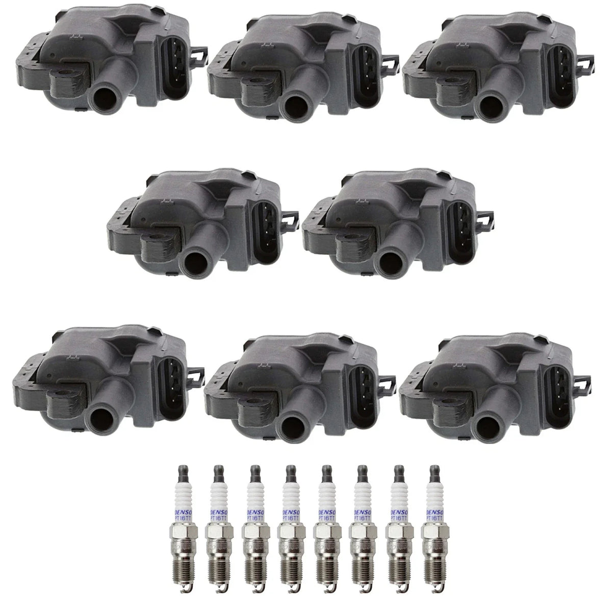Denso 8 Ignition Coils & Platinum Spark Plugs Kit for Corvette Firebird (V8)