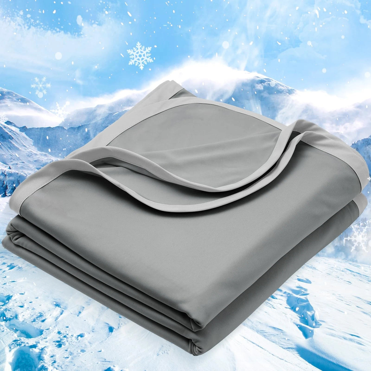 Double Cooling Blanket for Twin Size Hot Sleepers (60"x80") - Charcoal Grey