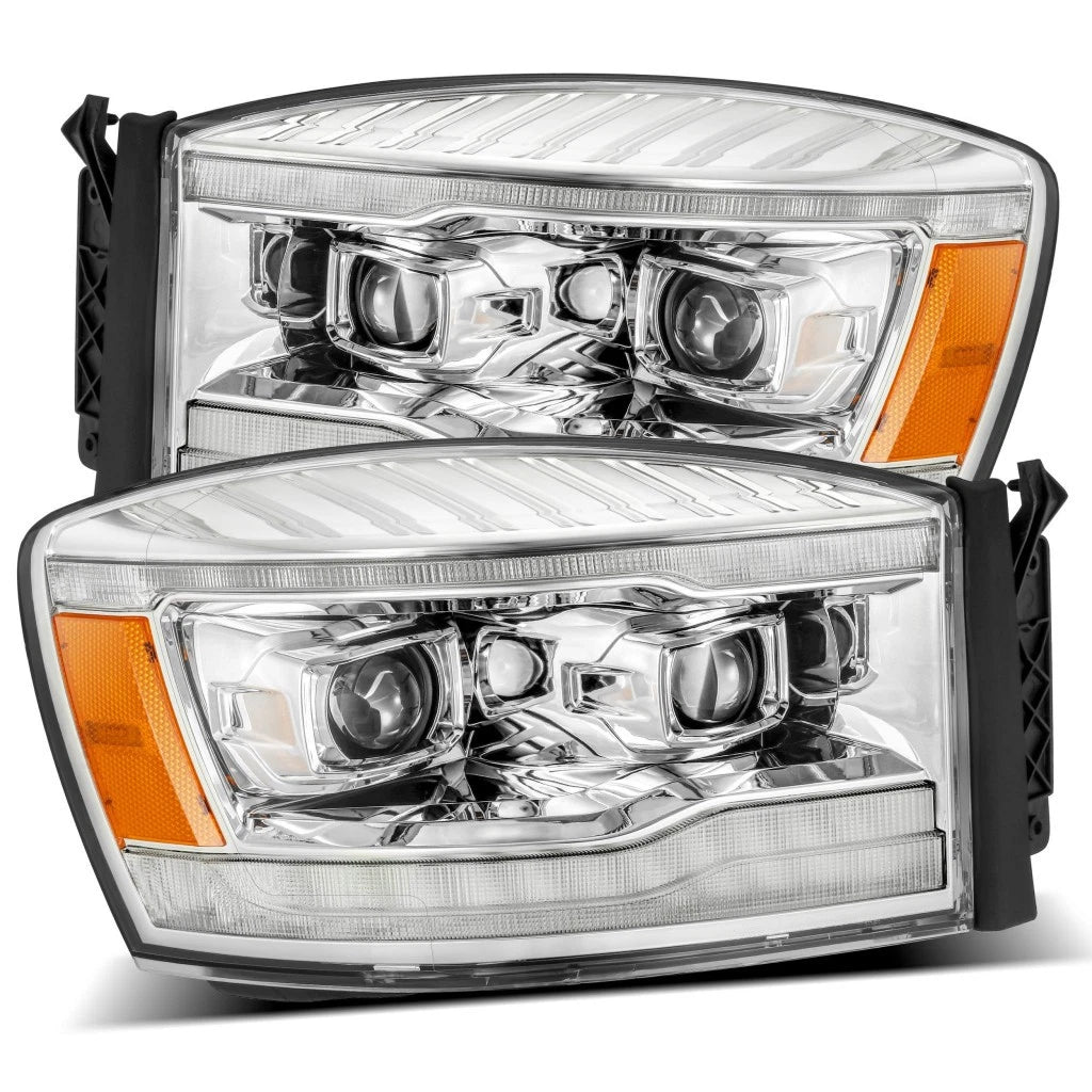 Projector Headlight for Dodge Ram 1500 HD (2006–2008) TLX-arx880531-CL360A70 Chrome
