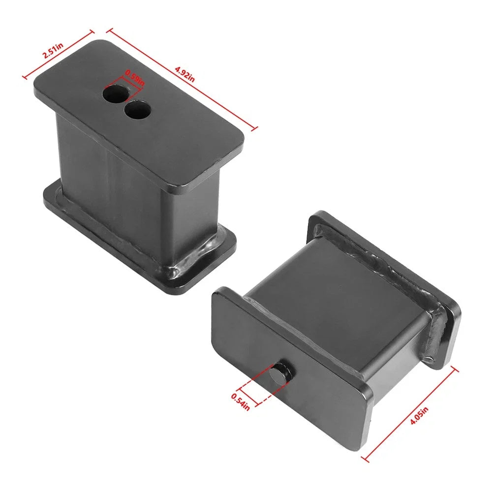 4" Rear Lift Blocks Kit with Ubolts for Chevy GMC Pickup (2007–2018)