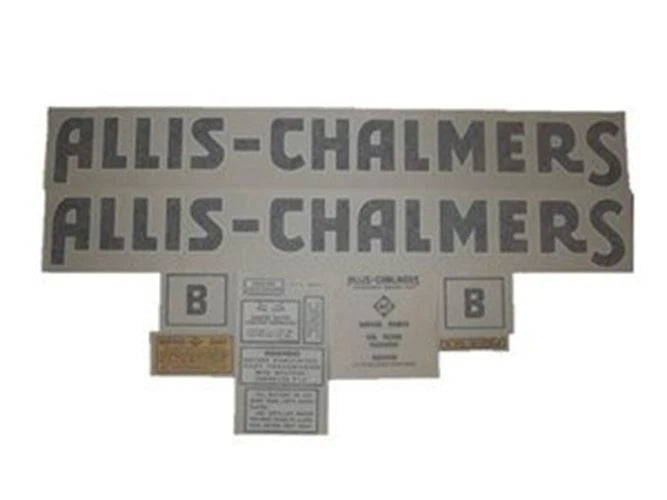 Decal Set for Allis Chalmers B (1937–1957) - Blue Vinyl