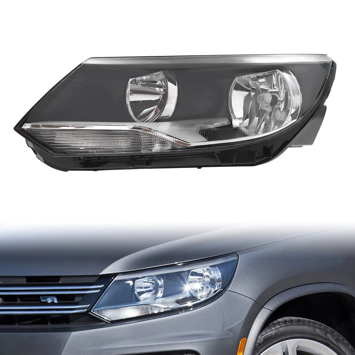Headlights Pair for Volkswagen Tiguan (2012–2017) 5N0941005, 5N0941006