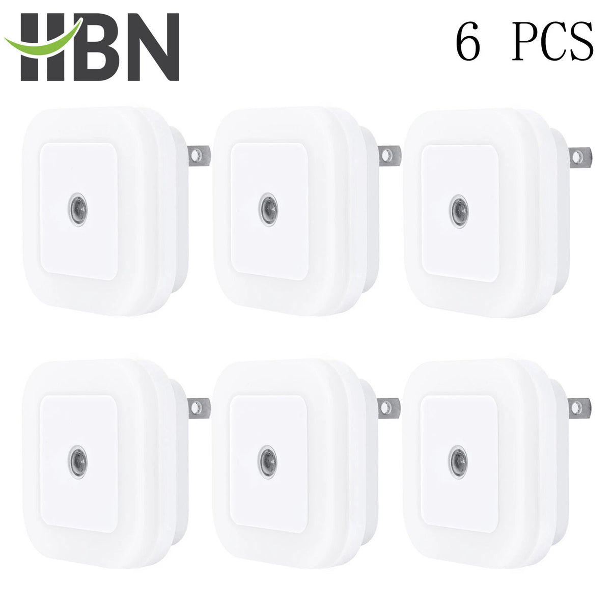 6X Night Lights for Auto-On/Off Dusk to Dawn Lighting