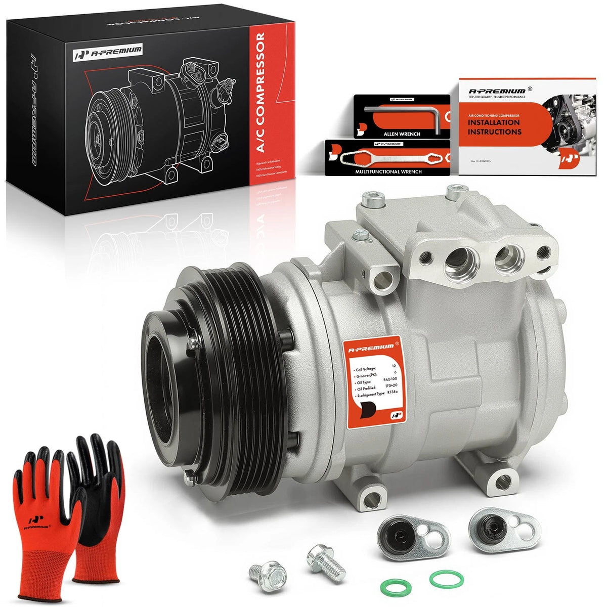 A/C Compressor 10PA17C for Kia Rondo (2009–2010) 977011D350, CO10979C