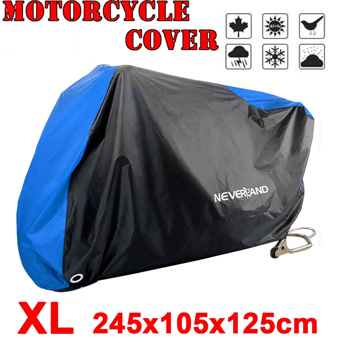 XL Waterproof Motorcycle Cover for Motorbike (M40-20-XL)