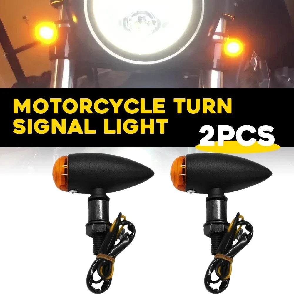 2X Motorcycle Turn Signal Lights Mini Bullet Blinker for EPY