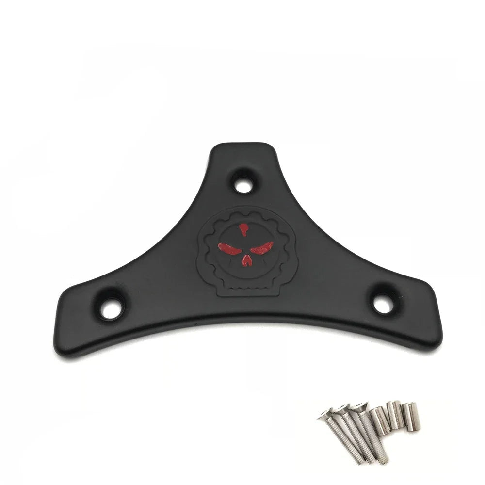 Sissy Bar Backrest Pad Mount Kit w/ Skull Plate for Harley Touring (2009–2017)