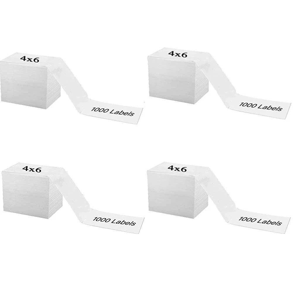 4x6 Shipping Labels for Direct Thermal Printers (4000 Fanfold)