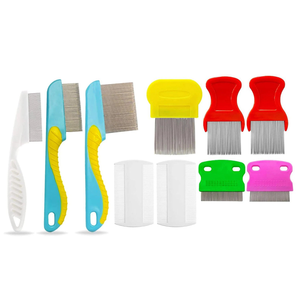 10 Pc Lice Comb Steel Teeth Double Sided for Hair Removal Tool