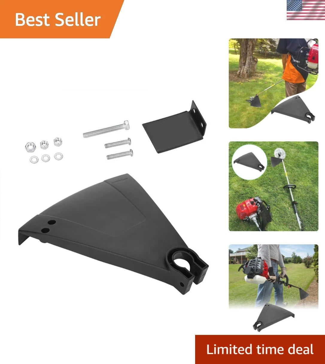 String Trimmer Guard for Curved Shaft Weed Eaters (1in Size)