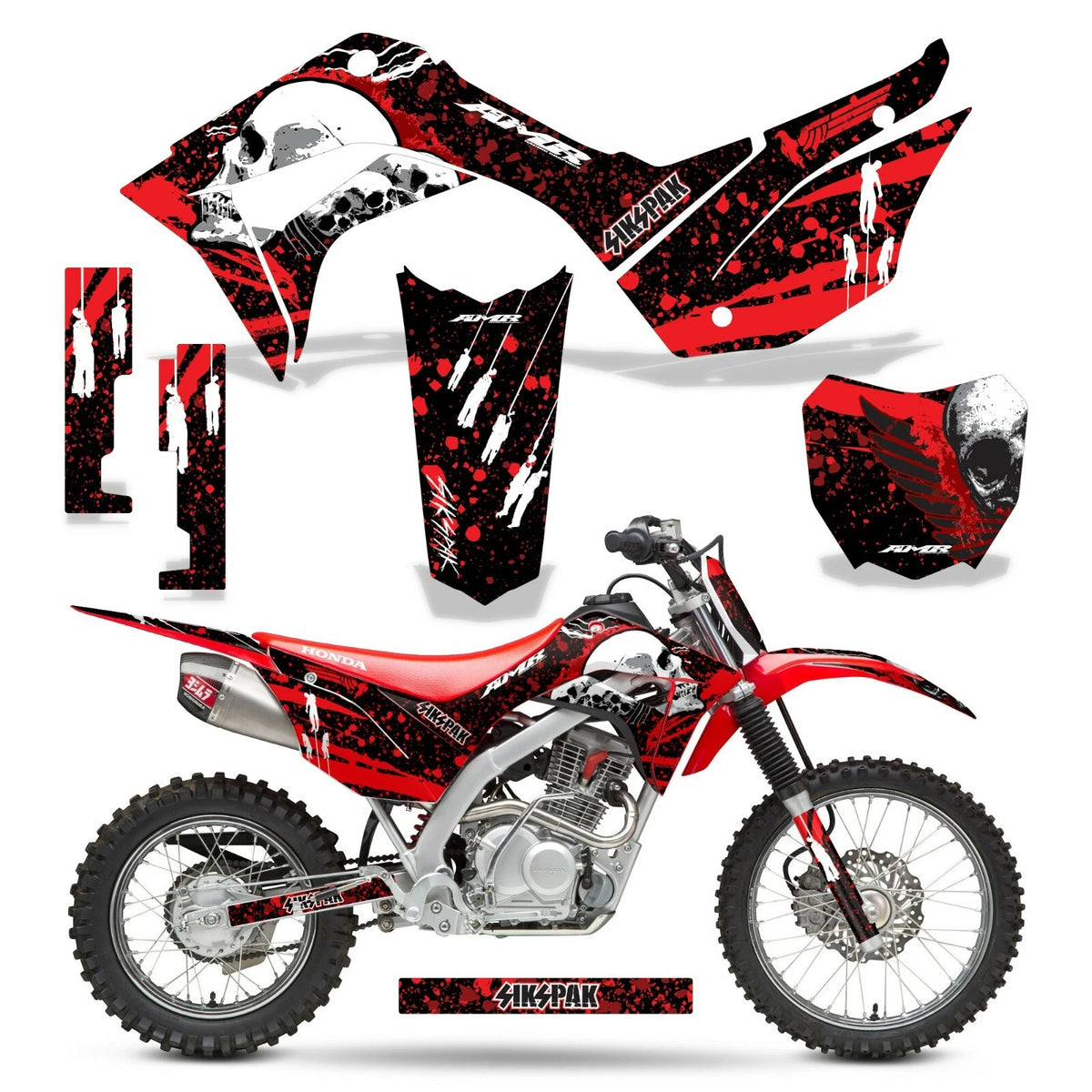 MX Graphic Stickers +#PLT Decals for Honda CRF125F (2019–2025)
