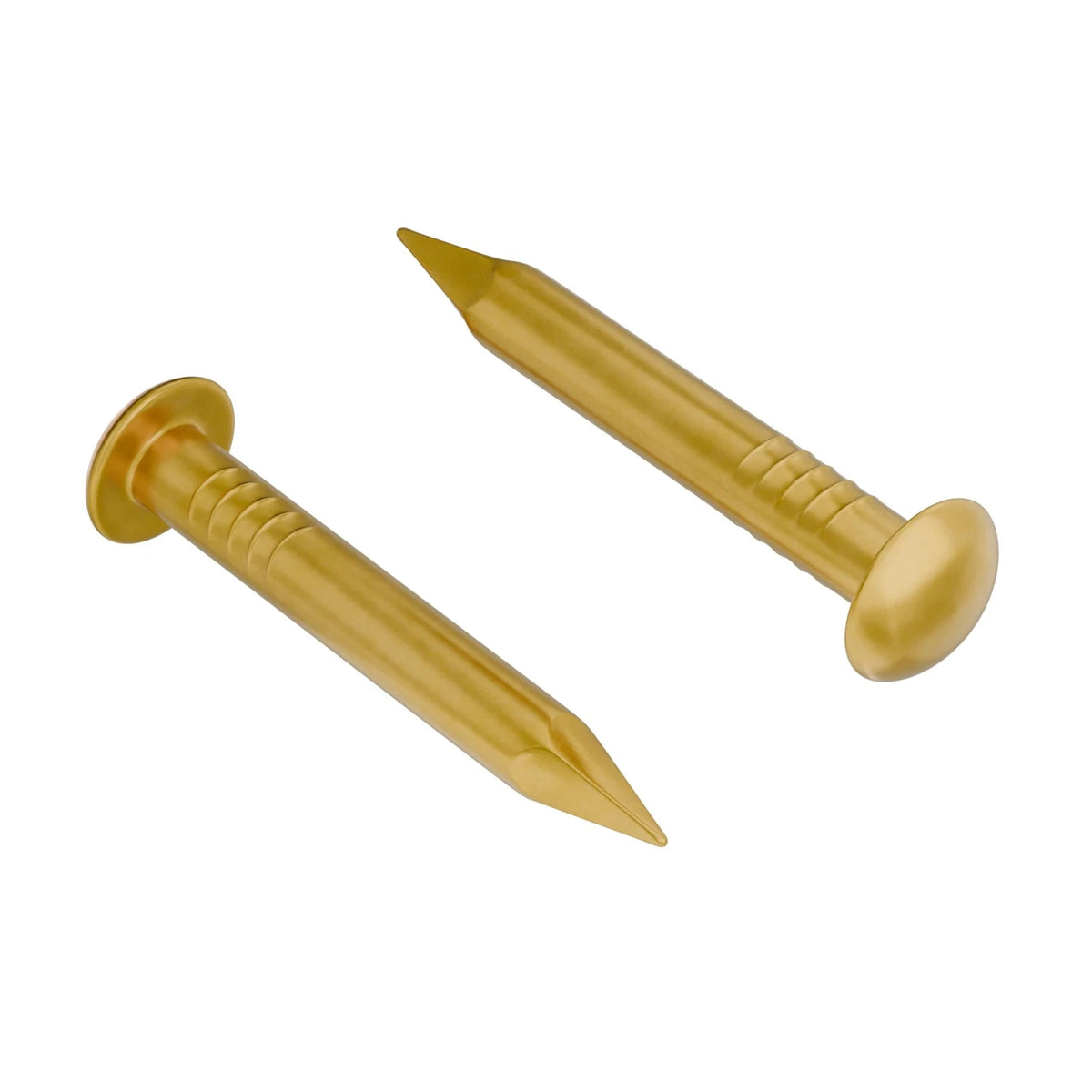Pack of 100 Solid Brass Escutcheon Pins - 1/2" Long