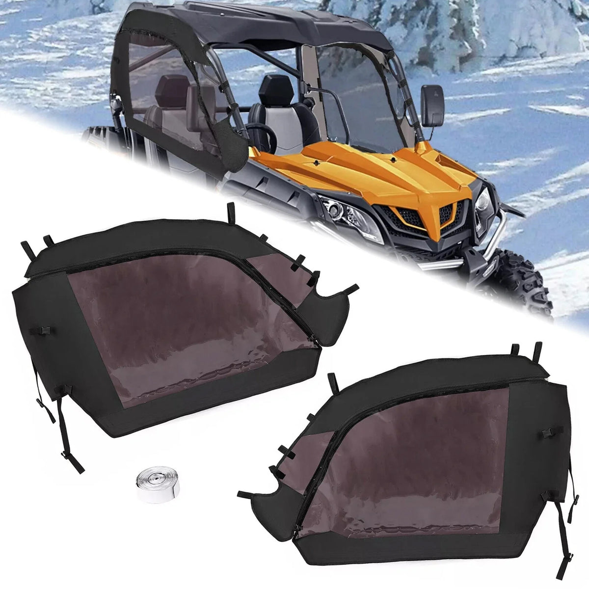 Upper Soft Doors for CFMOTO ZForce 500 800 800EX 1000 (2014–2022) w/Zippered Window