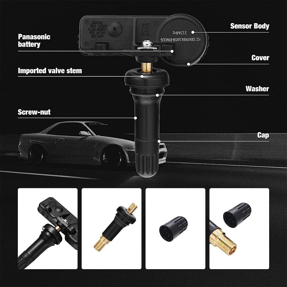 Programmed TPMS Tire Pressure Monitoring Sensor for Chevy GMC Cadillac (8) (2010–2022)