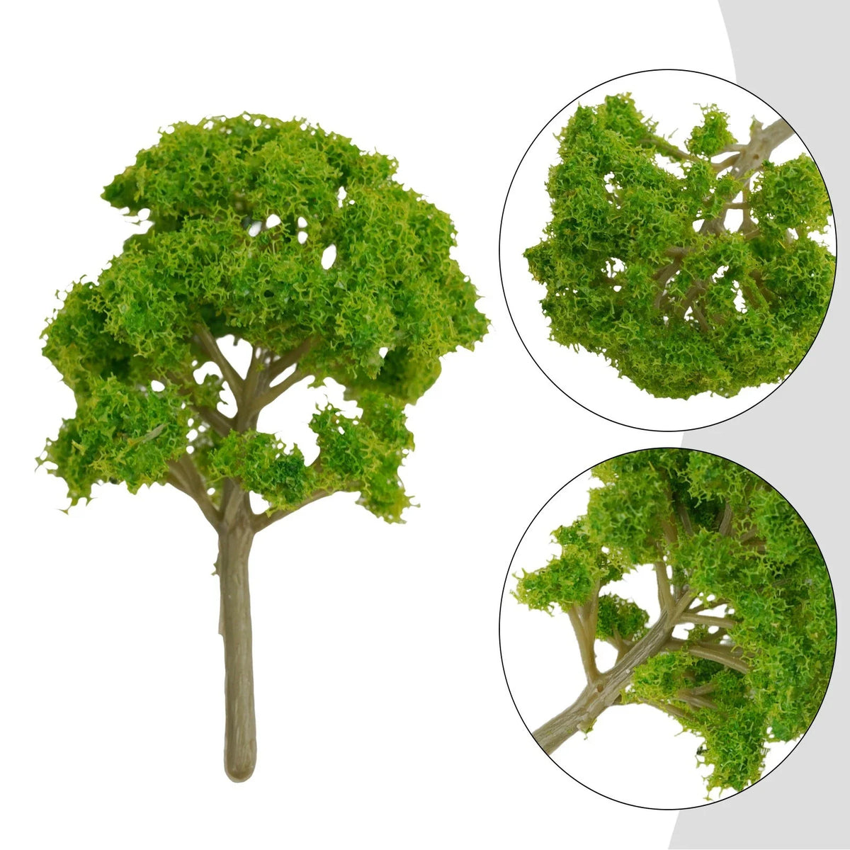 Set of 10 HO Scale Model Trees for Train Railroad Layout Scenery