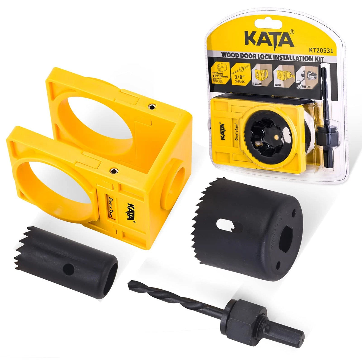 Door Lock Installation Kit for Wooden Doors (1-3/8" - 1-3/4")