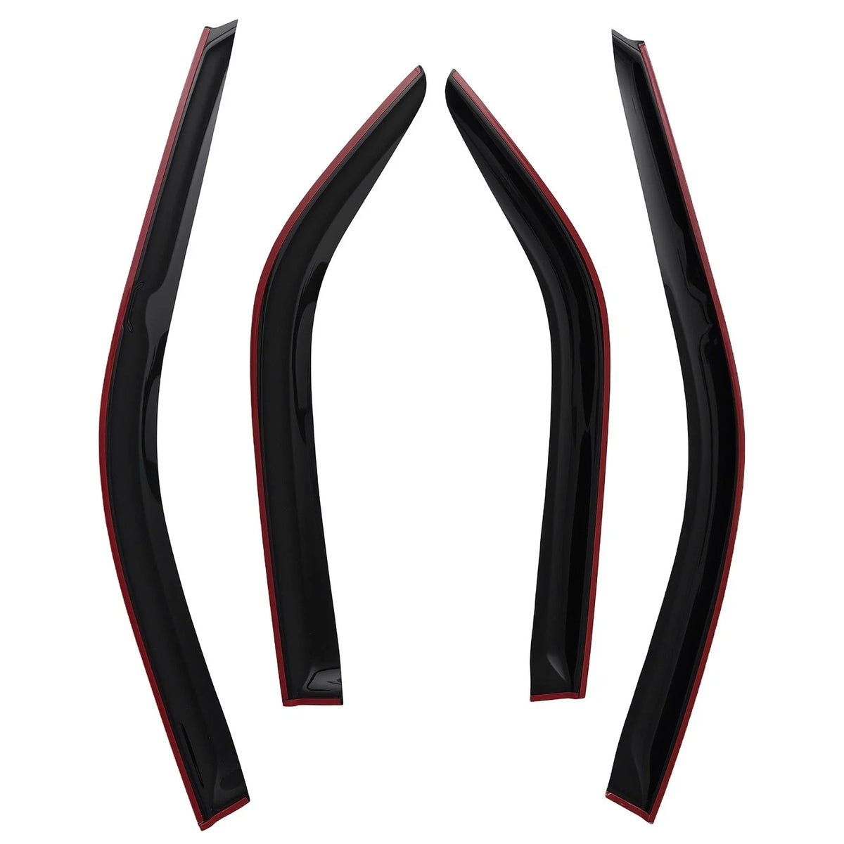 Set of 4 Rain Guards Window Deflectors for Honda Civic Sedan (1992–1995) Black