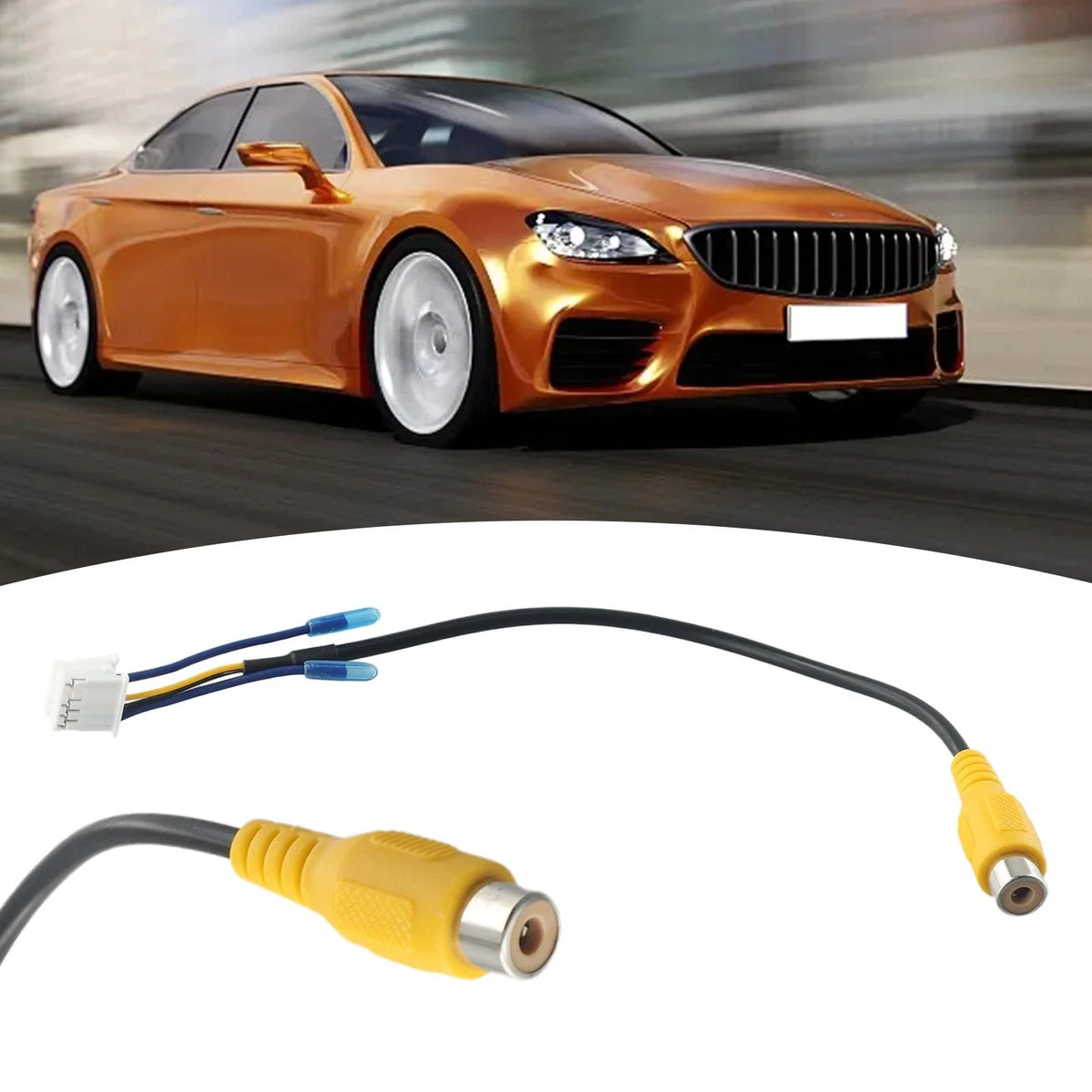 1Pc 10 Pin Rear View Backup Camera Cable Adaptor for Car Stereo (2010–2023)