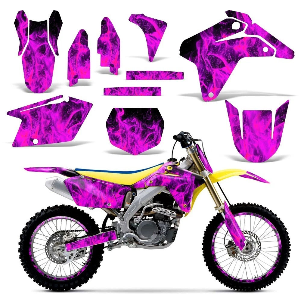 Graphic Stickers +#PLT/RIM Decals for Suzuki RMZ450 (2005–2006)