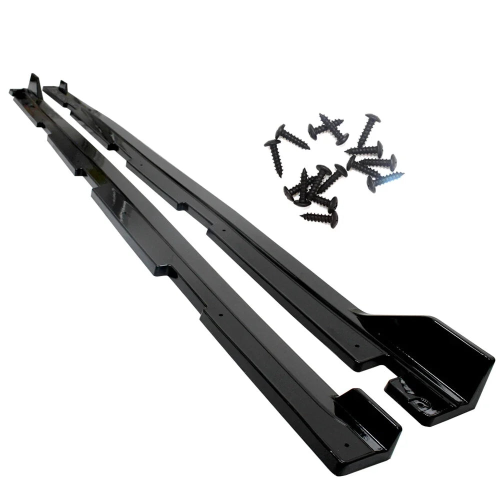 Side Skirts Extension Panel Lip Gloss Black for Honda Civic Sedan (2016–2021)