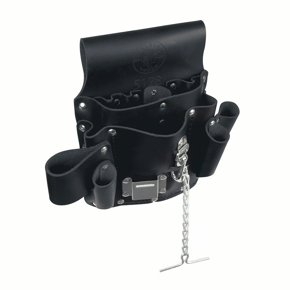 Leather Pocket Tool Pouch for Klein Tools (One Size, Black)