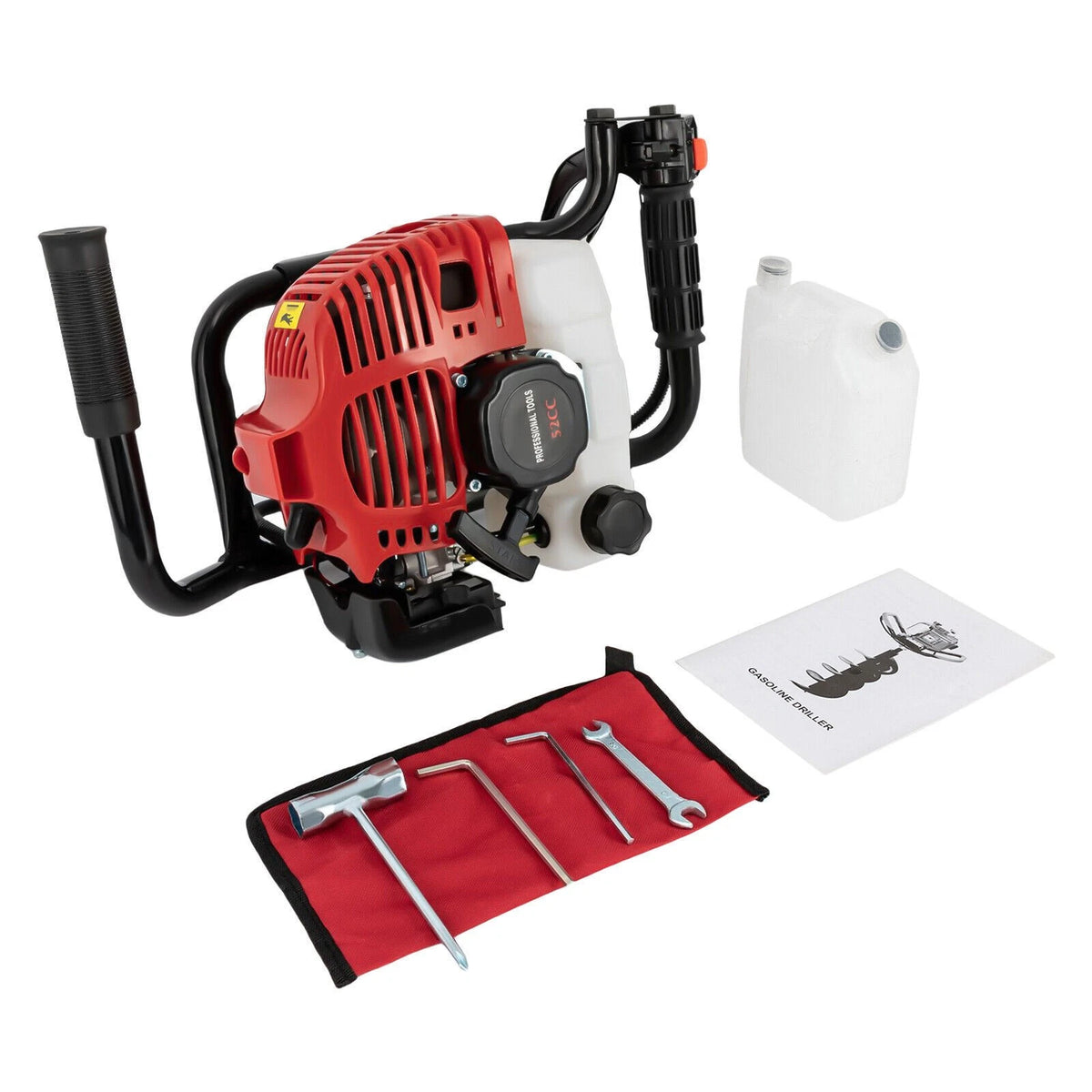 52CC Gas Powered Earth Auger Post Hole Digger 2-Stroke 2HP