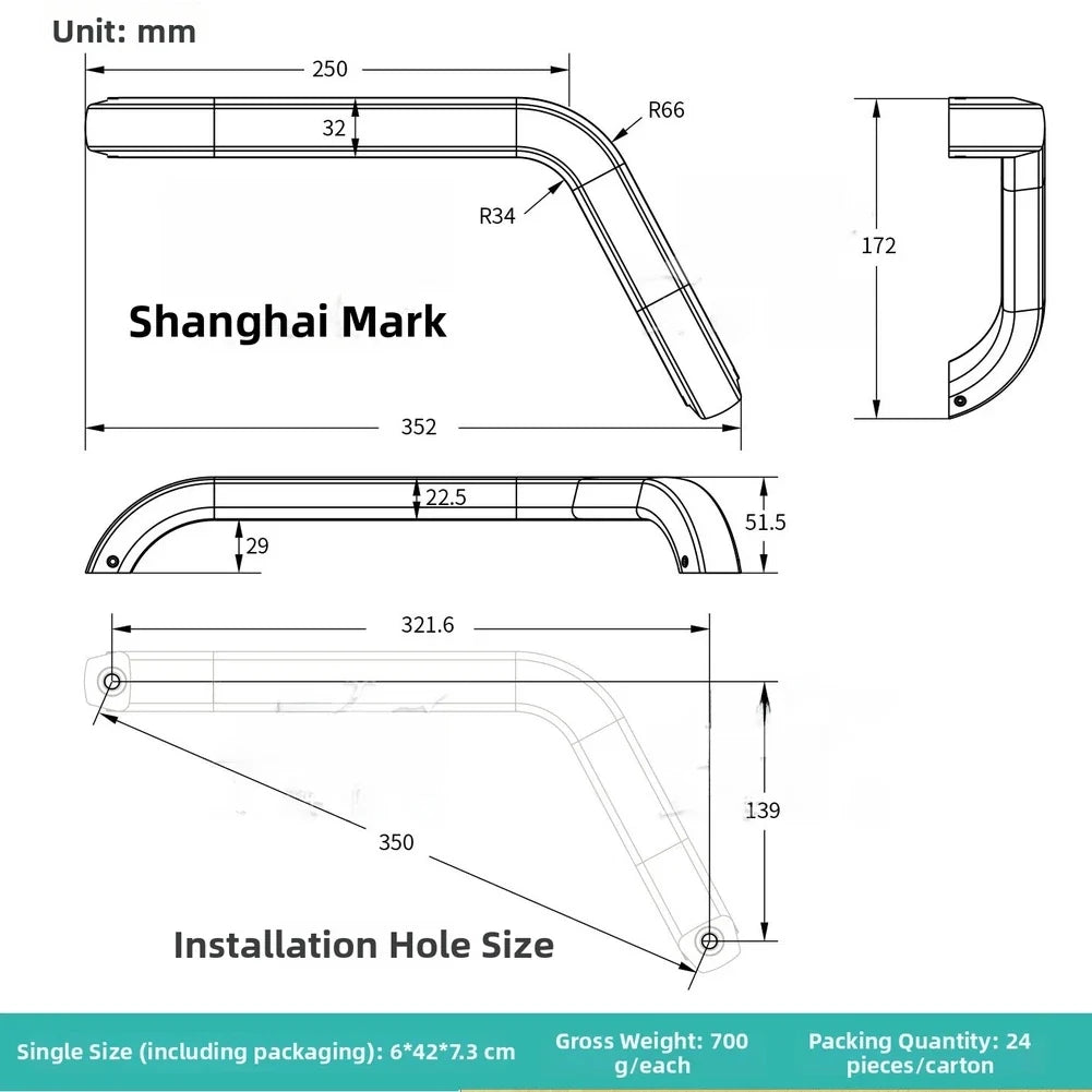 Foldable Aluminum RV Step Assist Handle L Shaped Non-Slip (2010–2023)