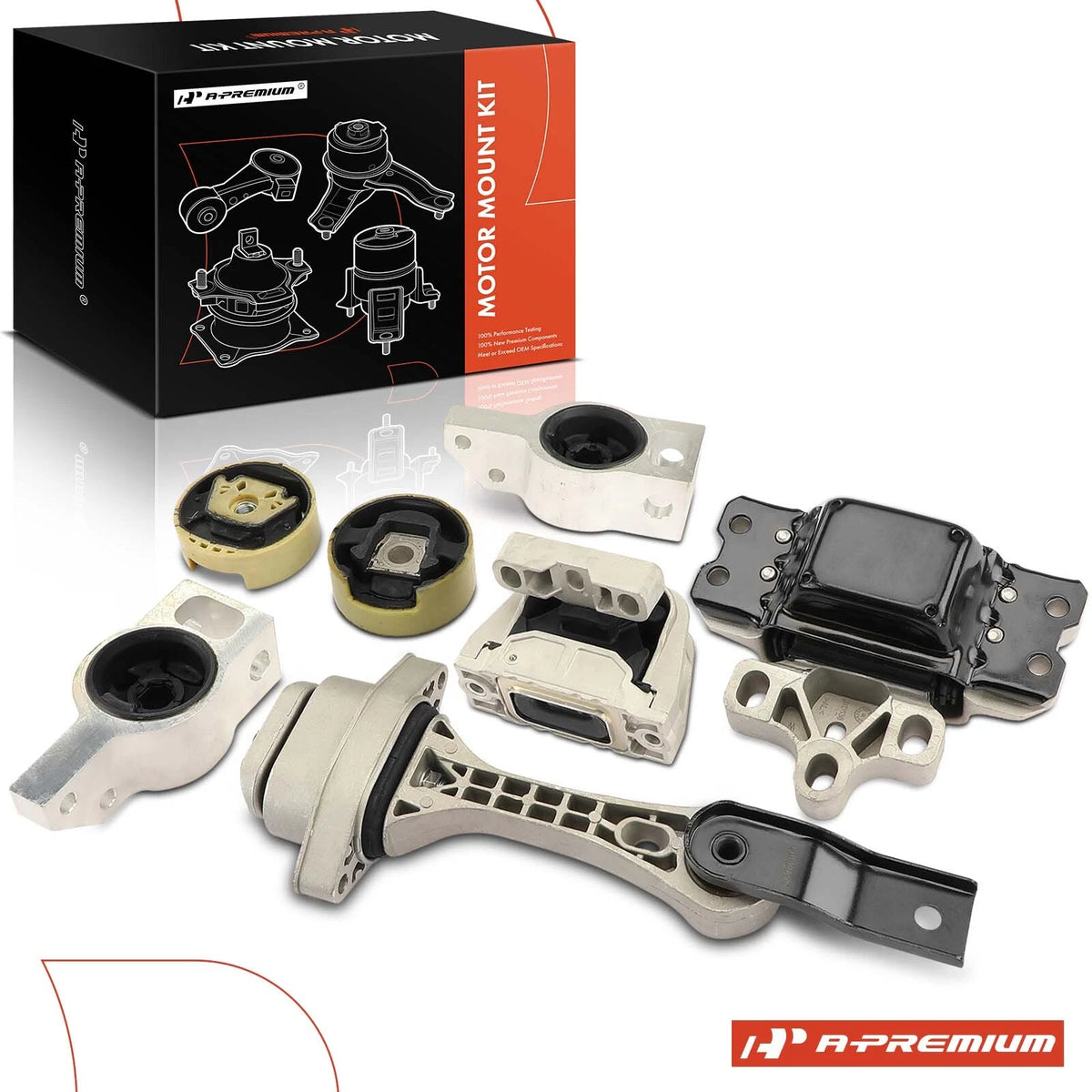 Set of 7 Engine Motor & Transmission Mounts for Audi TT Quattro (2000–2006)