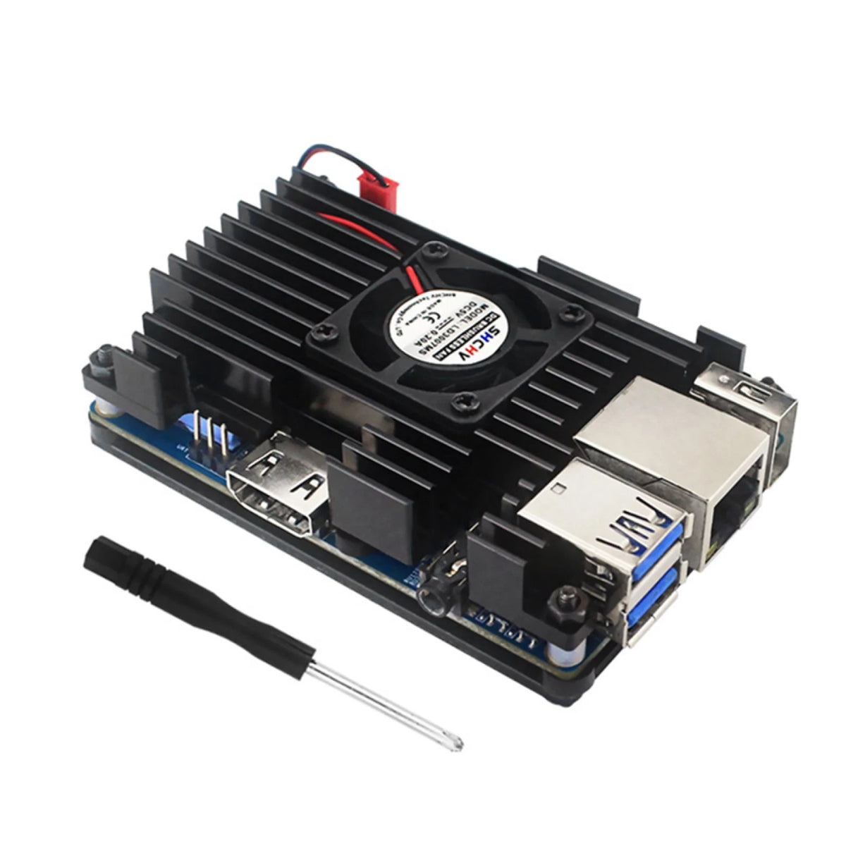 Aluminum Case with Cooling Fan Set for Orange Pi 3 LTS