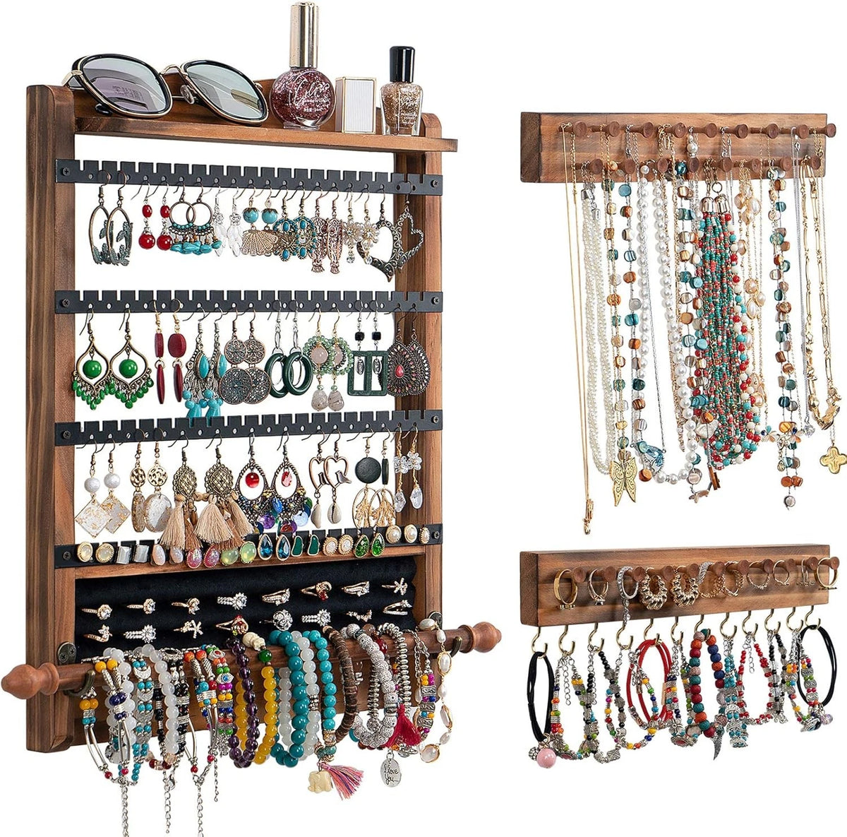 3Pcs Jewelry Organizers for Rustic Home Decor (No Specific Years)