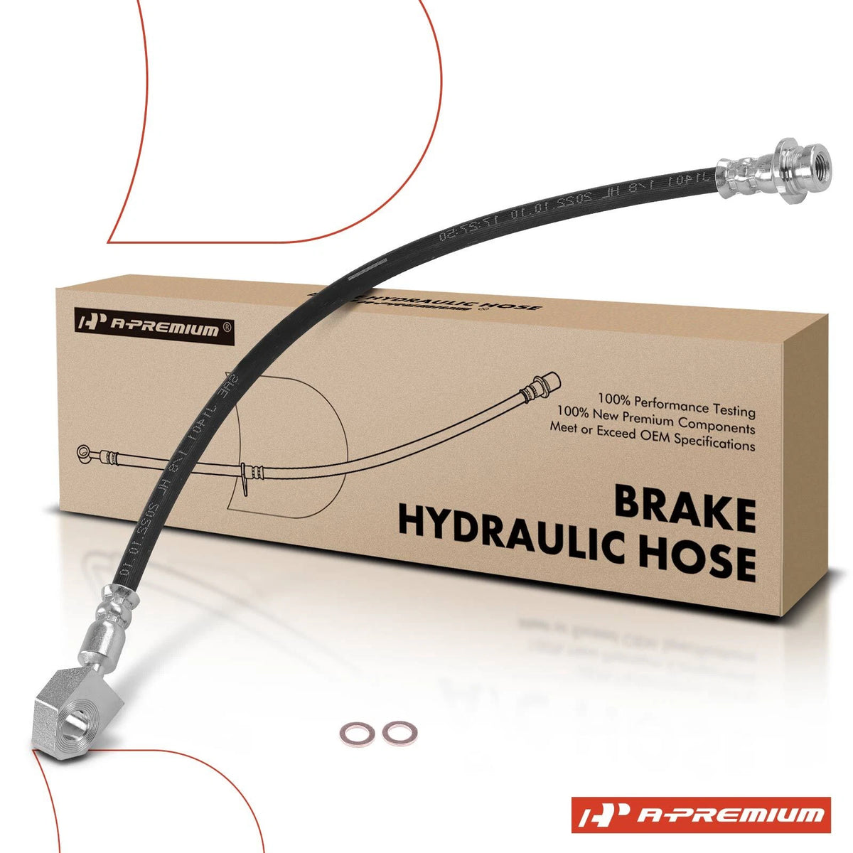 Front Left Brake Hydraulic Hose for Nissan D21 (1986–1994) 4621101G10, 2202155