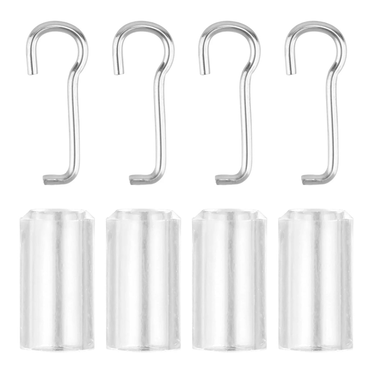8pcs Mini Blinds Replacement Parts - Stainless Steel Wand, Silver