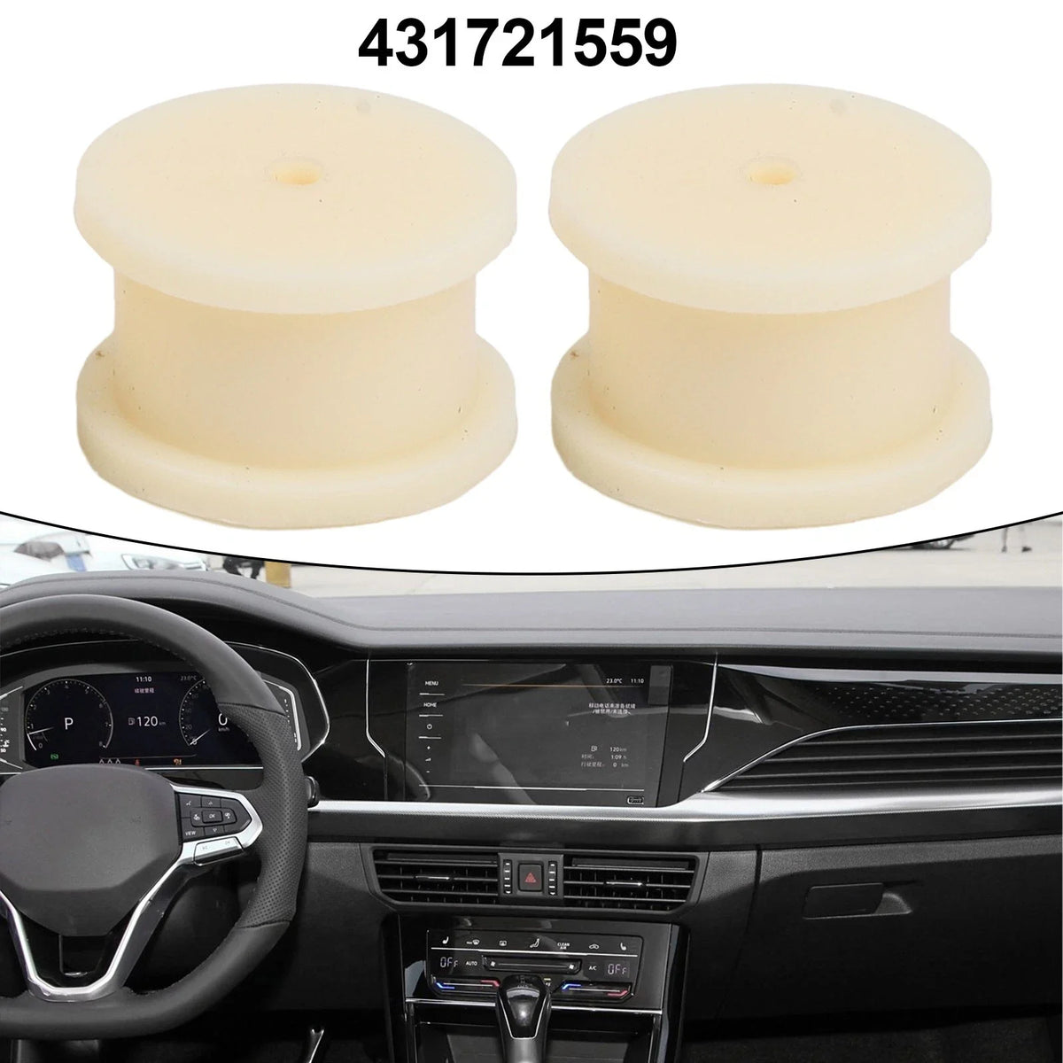 2X Gas Pedal Cable Bushing Accelerator Grommet for Jetta (N/A) 431721559