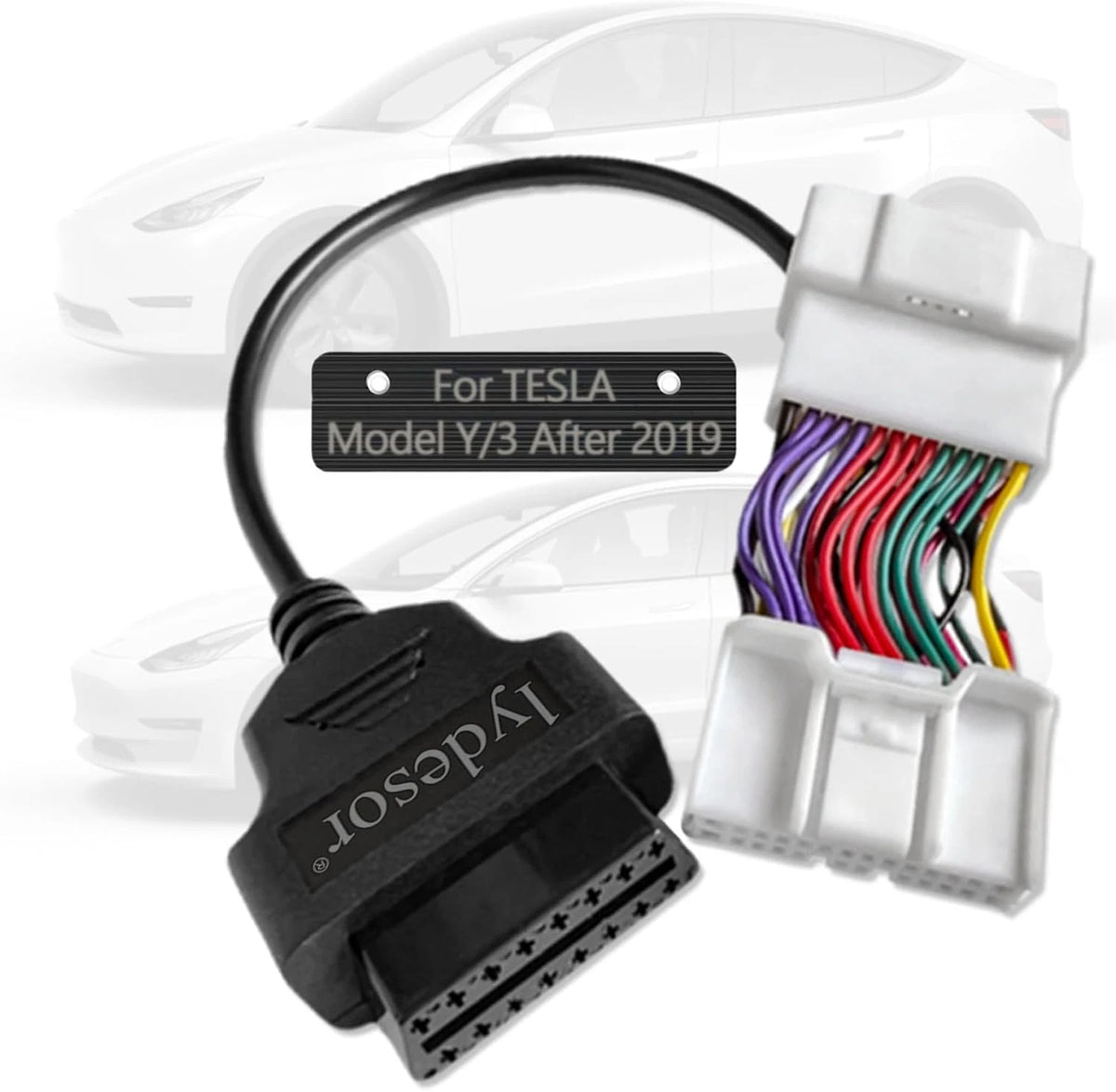 OBD2 Adapter for Tesla Model 3/Y (2017–2023) 26 Pin to 16 Pin Connector
