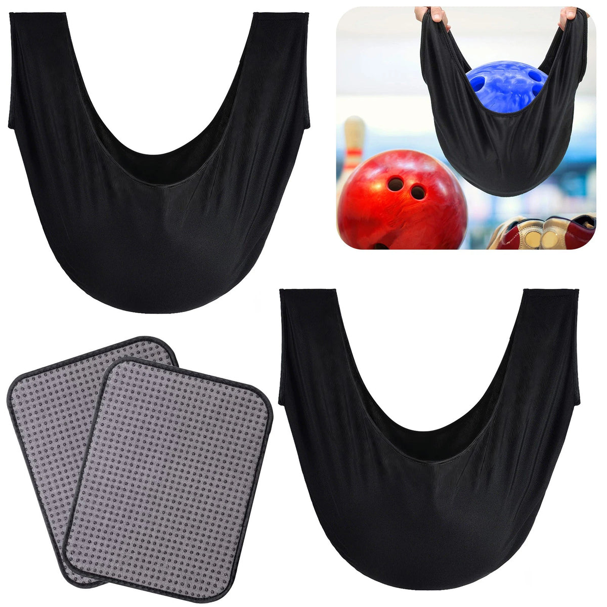 4X Bowling Ball Cleaning Kit Microfiber Towel & Polisher Bag