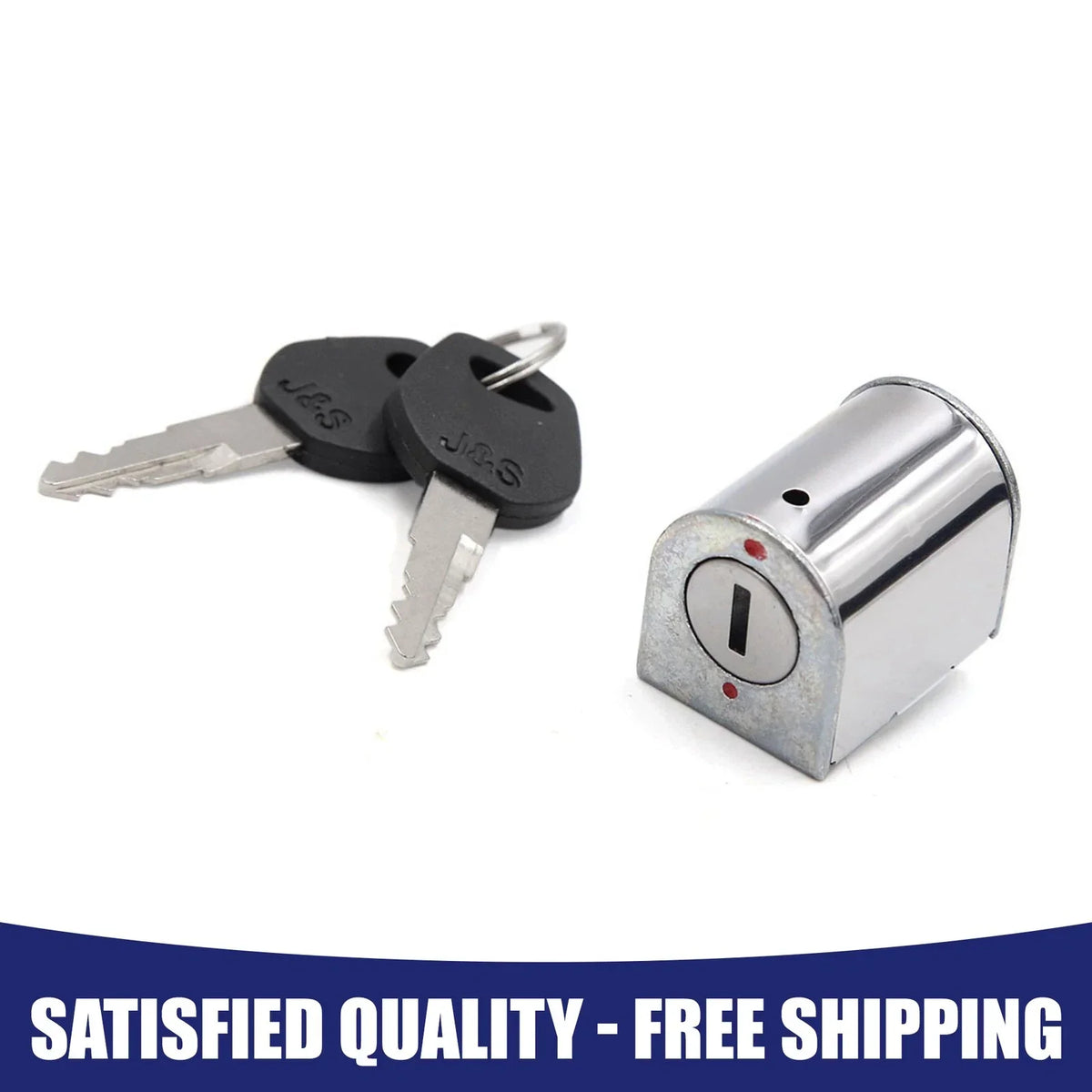 Stainless Steel Motorcycle Steering Lock w/ Keys for Honda CG125 (2000-2023)