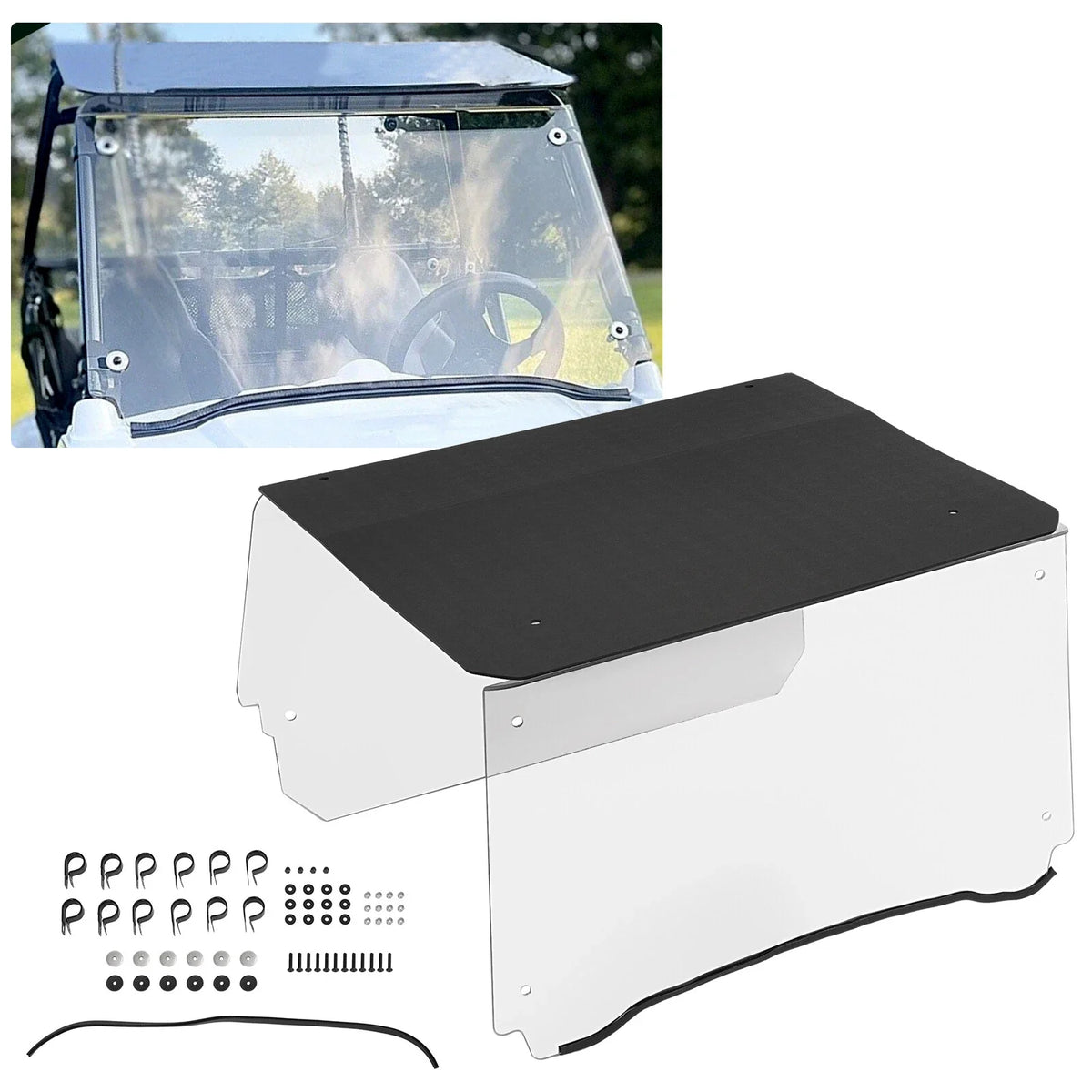 Scratch Resistant Windshield & Roof for Polaris RZR 170 (2009–2021)
