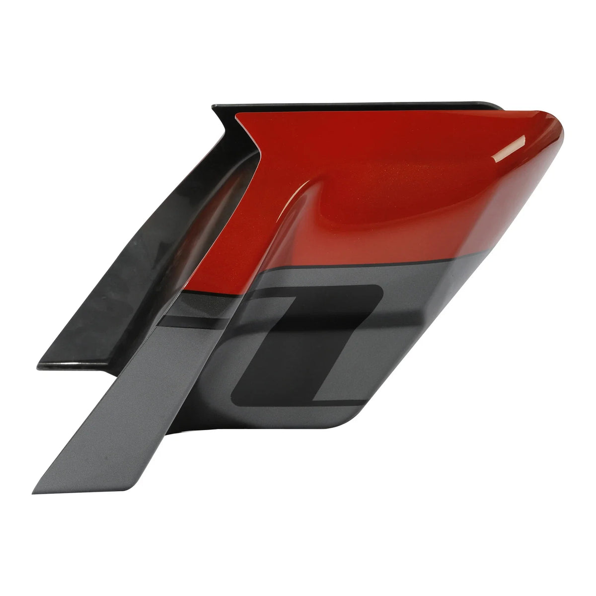 Stretched Side Cover Panel for Harley Touring (2014–2023) Pearl Red, Dark Alloy
