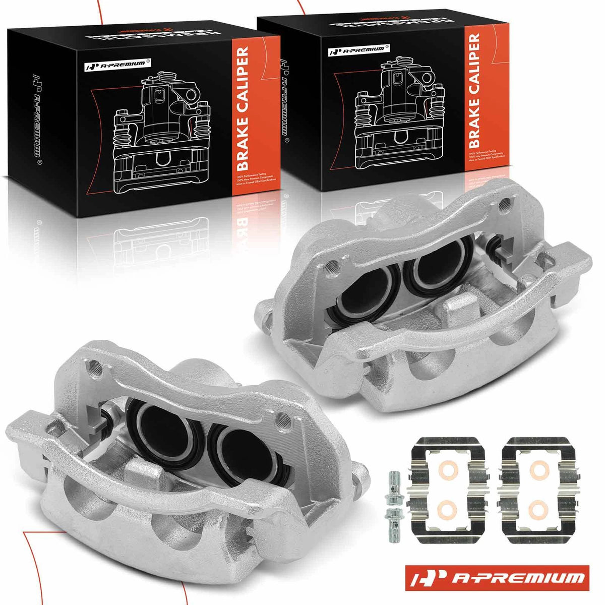 Pair Front Brake Calipers for Kia Sedona (2006–2014) 581304D600, 581904DA60