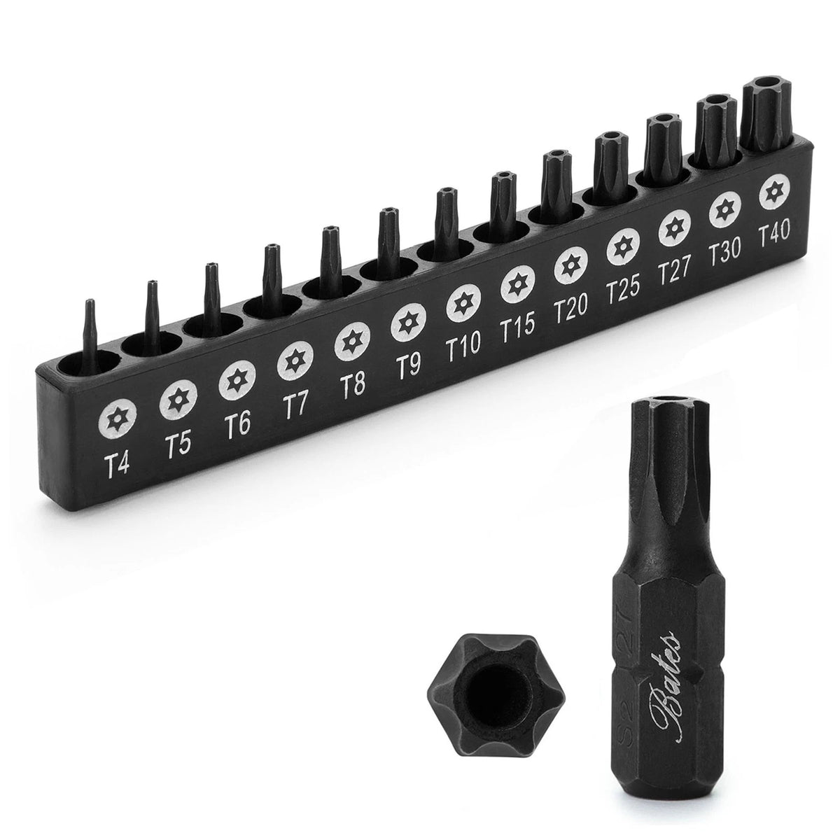 13 Piece Tamper Proof Torx Bit Set T4-T40 for Automotive Use