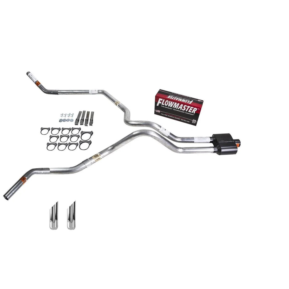 Dual Exhaust Pipe for Chevrolet Silverado (1988–1995) - 2.5" Flowmaster Super 10